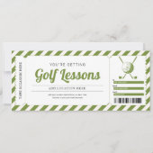 Invitation Leçon de golf Certificat cadeau de golf Bon (Devant)