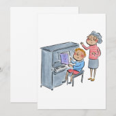 Invitation Leçon de piano (Devant / Derrière)