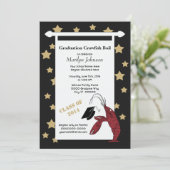 Invitation L'écrevisse/homard noirs d'or tient le premier (Debout devant)