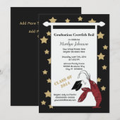 Invitation L'écrevisse/homard noirs d'or tient le premier (Devant / Derrière)