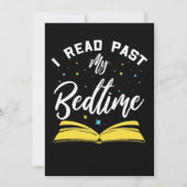 Invitation Lecteur Cadeau J'Ai Lu Passé Mon Lit Et Mes Livres (Devant)