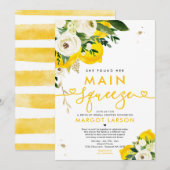 Invitation Lecteur De Citron Par Fête de l'mariée Lemon Main  (Devant / Derrière)