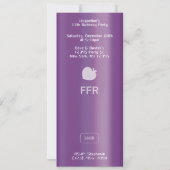 Invitation Lecteur de musique MP3 Violet II pour anniversaire (Dos)