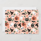 Invitation Lecteur Éffrayant Halloween Par Baby shower Blush (Dos)