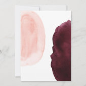 Invitation Lecteur Géométrique Burgundy Blush Par Douche (Dos)