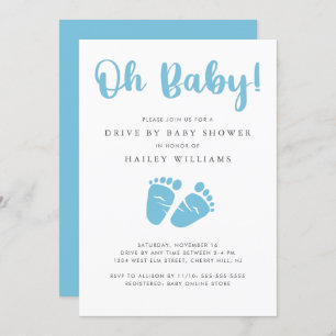 Invitation Lecteur par Baby shower Oh Baby Boy Blue Baby Fe