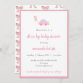 Invitation lecteur par fille baby shower (Devant / Derrière)