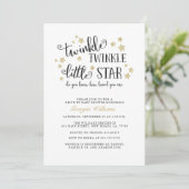 Invitation Lecteur Twinkle Gold par Baby shower (Debout devant)