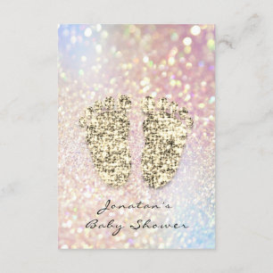 Invitation Lecteurs Baby shower Parties scintillant Pieds Ros