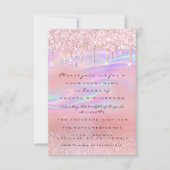 Invitation Lecteurs de Parties scintillant bleus Rose Baby sh (Devant)