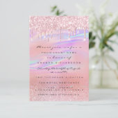 Invitation Lecteurs de Parties scintillant bleus Rose Baby sh (Debout devant)