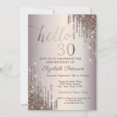 Invitation Lecteurs de Parties scintillant Cool modernes 30e  (Devant)