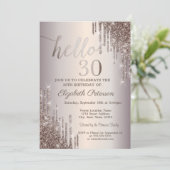 Invitation Lecteurs de Parties scintillant Cool modernes 30e  (Debout devant)