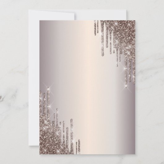 Invitation Lecteurs de Parties scintillant Cool modernes 30e  (Dos)