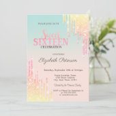 Invitation Lecteurs de Parties scintillant cool Ombre Sweet 1 (Debout devant)
