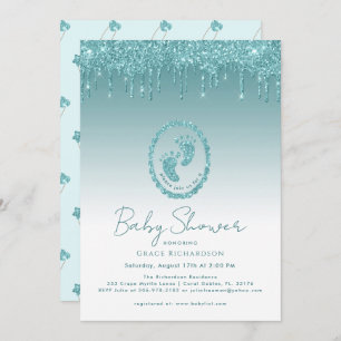 Invitation Lecteurs de Parties scintillant de Baby shower Tur