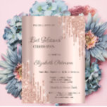 Invitation Lecteurs de Parties scintillant moderne Rose Gold<br><div class="desc">Une invitation moderne,  chic et glamour avec parties scintillant sur un arrière - plan or rose.</div>