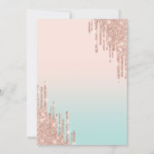 Invitation Lecteurs de Parties scintillant moderne Rose Or Om (Dos)