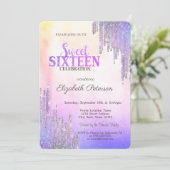 Invitation Lecteurs de Parties scintillant modernes Ombre Met (Debout devant)