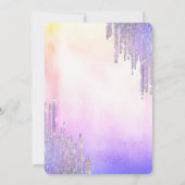 Invitation Lecteurs de Parties scintillant modernes Ombre Met (Dos)