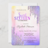 Invitation Lecteurs de Parties scintillant modernes Ombre Met (Devant)