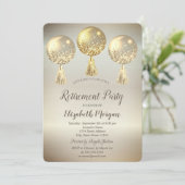 Invitation Lecteurs de Parties scintillant Or de luxe Retrait (Debout devant)