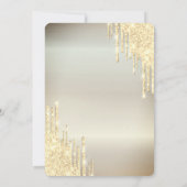 Invitation Lecteurs de Parties scintillant Or de luxe Retrait (Dos)