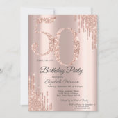 Invitation Lecteurs de Parties scintillant or Rose de luxe 50 (Devant)