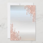 Invitation Lecteurs de Parties scintillant Rose Gold de luxe  (Dos)