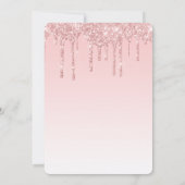 Invitation Lecteurs de Parties scintillant rose Mariage moder (Dos)