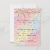 Invitation Lecteurs holographiques du 16e Mariage Rose (Devant)