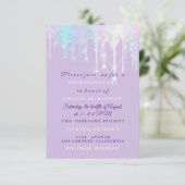 Invitation Lecteurs holographiques Unicorn Mermaid Sweet 16th (Debout devant)