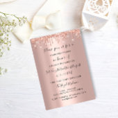 Invitation Lecteurs modernes Rose Gold Bridal Mariage Spark G