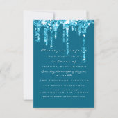 Invitation Lecteurs Parties scintillant Turquoise bleue Douce (Devant)