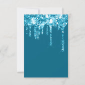 Invitation Lecteurs Parties scintillant Turquoise bleue Douce (Dos)