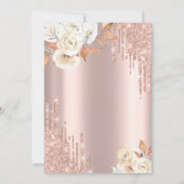 Invitation Lecteurs Perles Prosecco Boho Fête des mariées Ros (Dos)