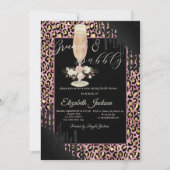 Invitation Lecteurs, Verre, Empreinte de léopard Fleur Brunch (Devant)