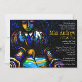 Invitation LECTURE DE L'Invitation Bat mitzvah DU Bar TORAH (Devant)