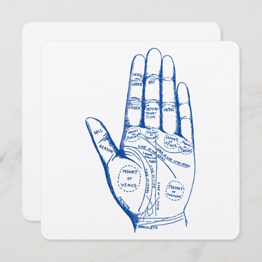 Invitation Lecture de Palmiste vintage (Devant / Derrière)