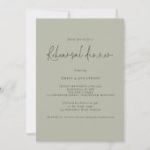 Invitation Lecture Mariage de script moderne Dîner Sage de lu (Devant)