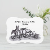 Invitation L'écureuil en Automne, Bon thanksgiving ! (Debout devant)