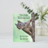 Invitation L'écureuil sur un arbre (Debout devant)