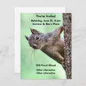 Invitation L'écureuil sur un arbre (Devant / Derrière)