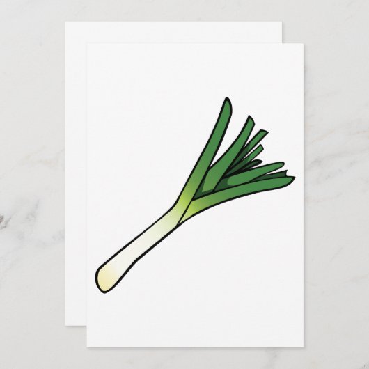 Invitation Leek Vegetable (Devant / Derrière)