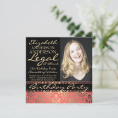 Invitation Légal et blond Elegant et Funny Birthday Party (Debout devant)
