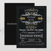 Invitation légende du mythe de l'homme d'anniversa (Devant / Derrière)