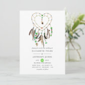 Invitation Légende indienne Mariage des Boho tribaux (Debout devant)