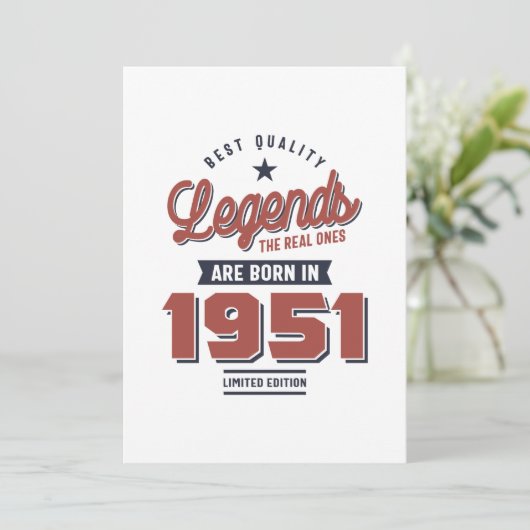 Invitation Légendes De Qualité Les Véritables Sont Nés En 195 (Debout devant)