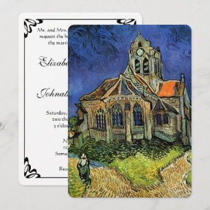 Invitation L'église d'Auvers de Vincent van Gogh Mariage