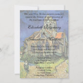 Invitation L'église d'Auvers de Vincent van Gogh Mariage (Dos)